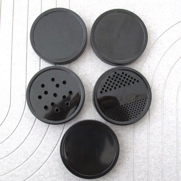 Magic Bullet Original set of 5 black replacement top lids for Magic Bullet - Picture 1 of 4